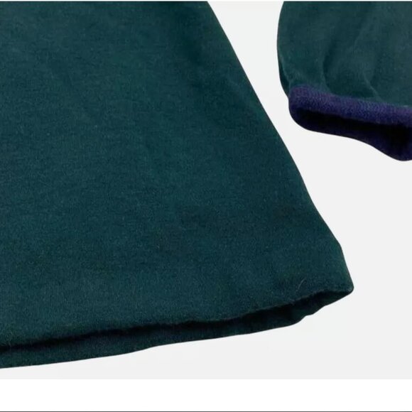 YSL Yves Saint Laurent Rive Gauche Vintage 80s Green Purple Sweater Top Sz 42 M - Picture 11 of 11